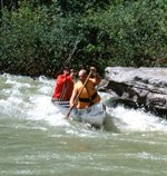 Canoeing white water on Buffalo National River, photo provided by BNR Partners website