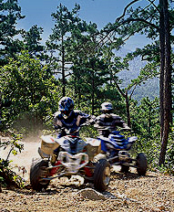 One of BEST private places to ride atv fourwheelers in ar or mo. ATV photo courtesy of Arkansas Department of Tourism